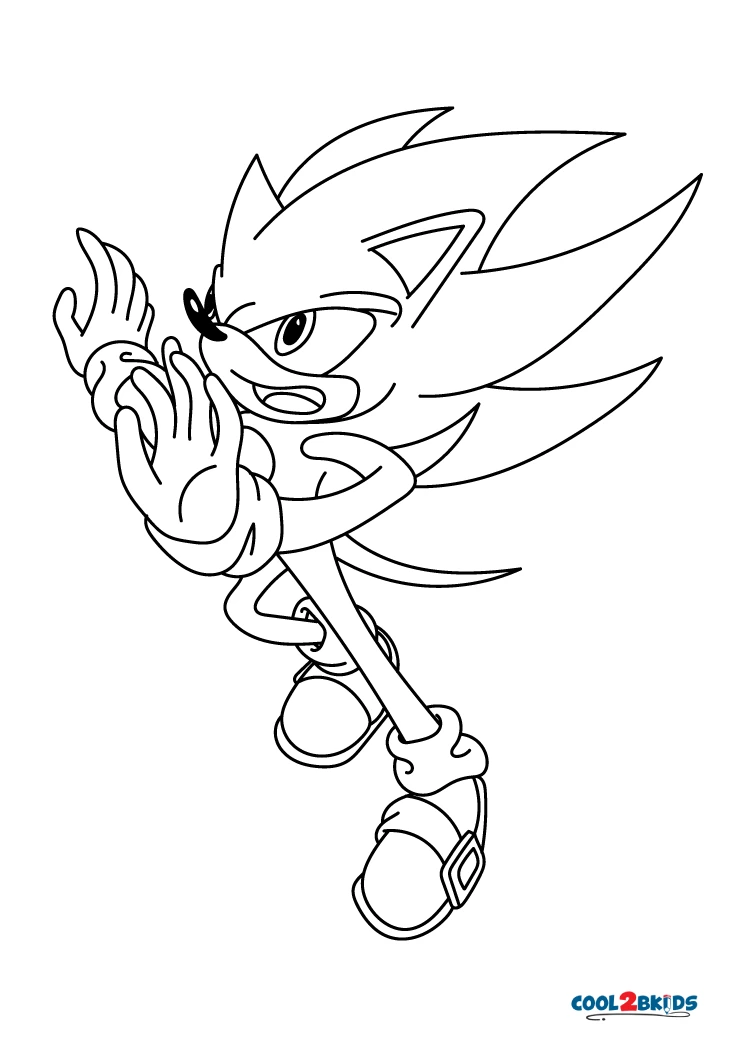 Desenhos de Hyper Sonic Para Colorir - Páginas Para Impressão Grátis